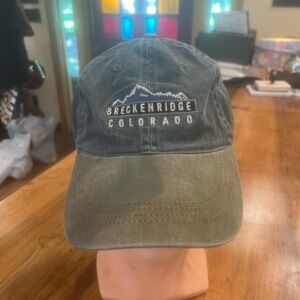 Source Unknown Blue and Tan Breckenridge Colorado Hat